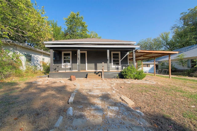 view of front of home with covered porch