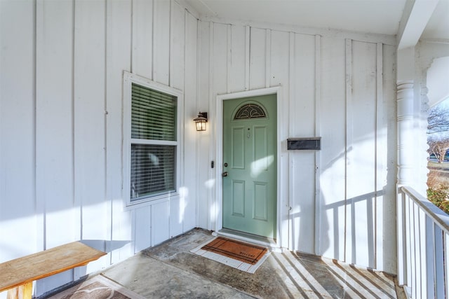 view of doorway to property