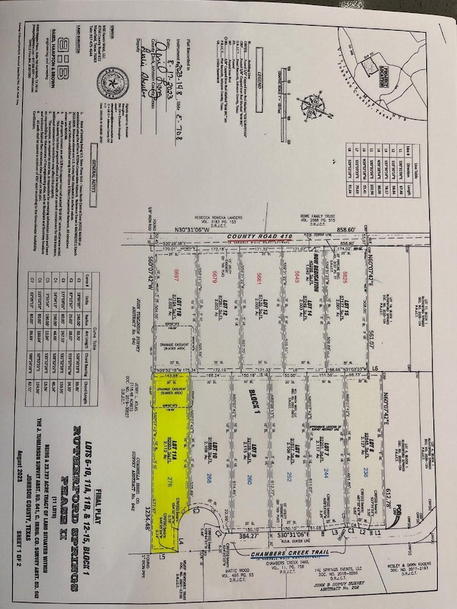 276 Chambers Creek Trl, Alvarado TX, 76009 land for sale