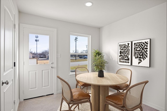 view of dining room