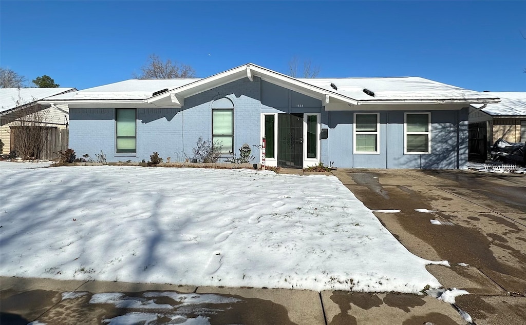 view of ranch-style home