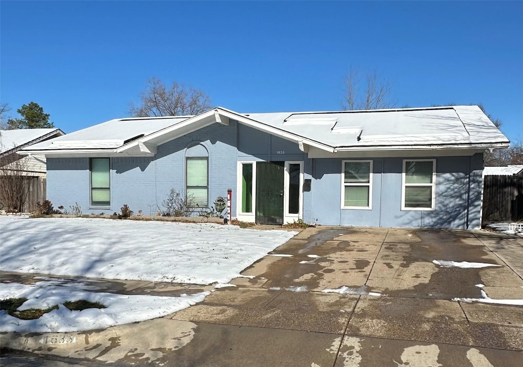 view of ranch-style house