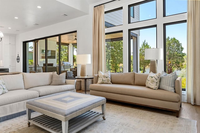 interior space featuring light hardwood / wood-style flooring