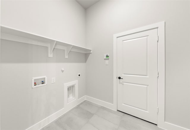 13732 Riola Dr, Little Elm, TX 75068 - washroom featuring electric dryer hookup, baseboards, gas dryer hookup, and hookup for a washing machine