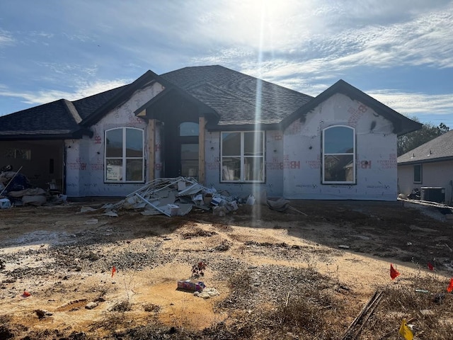 property under construction featuring central air condition unit