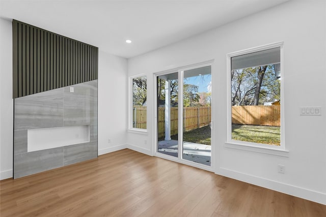 interior space with light wood-type flooring