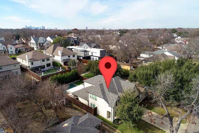 birds eye view of property