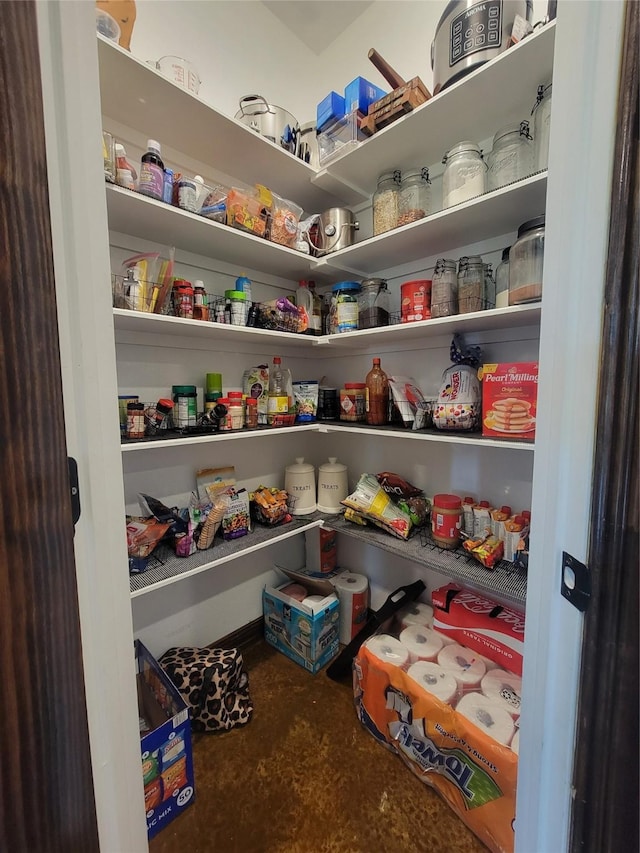 view of pantry