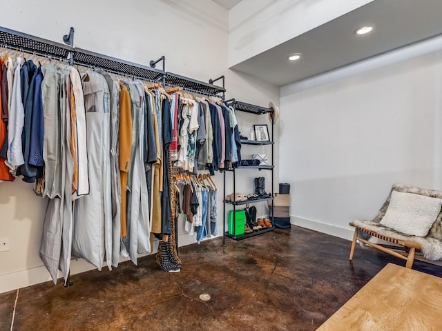 view of walk in closet