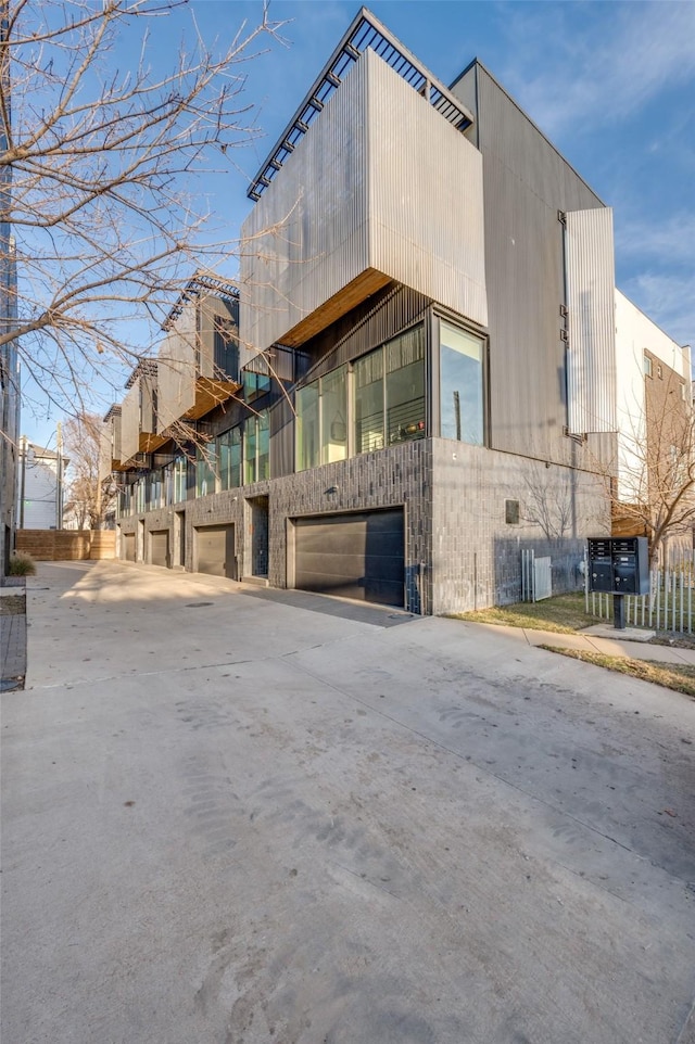 view of home's exterior with a garage