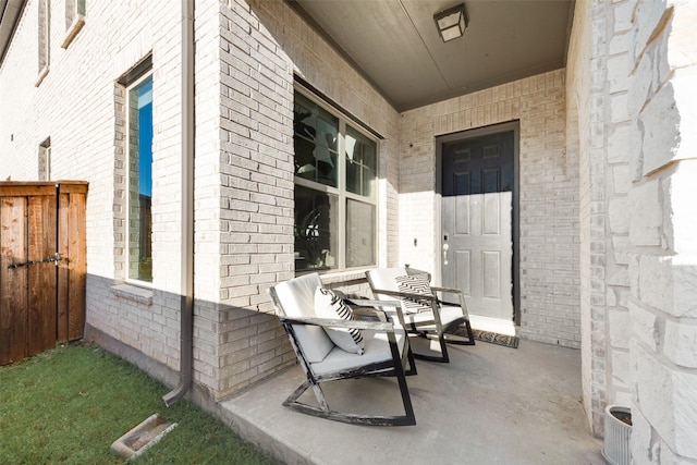 view of patio featuring covered porch