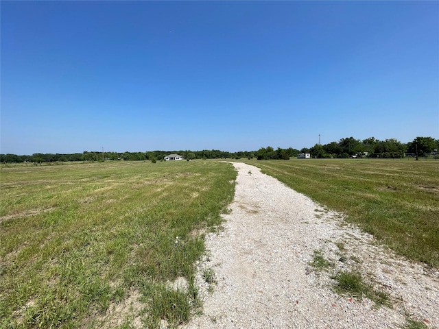 view of road featuring a rural view