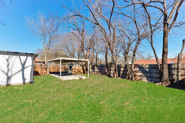 view of yard featuring a patio