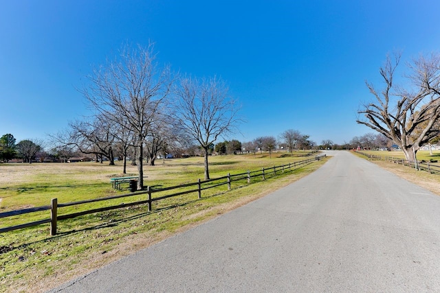 view of street featuring a rural view