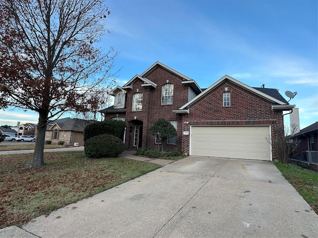 front of property with a garage