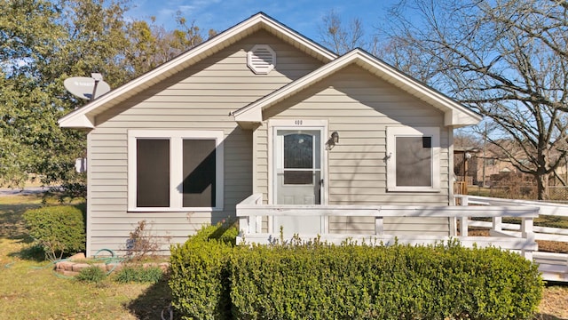 view of bungalow-style home