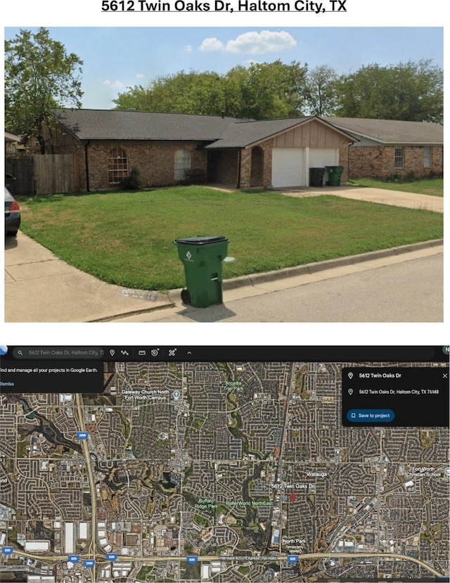 view of front of home featuring a front yard