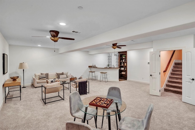 view of carpeted living room