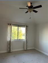 empty room with ceiling fan