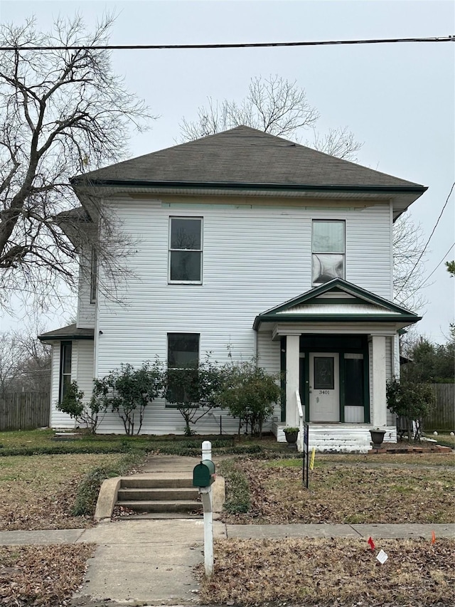 view of front of house with covered porch