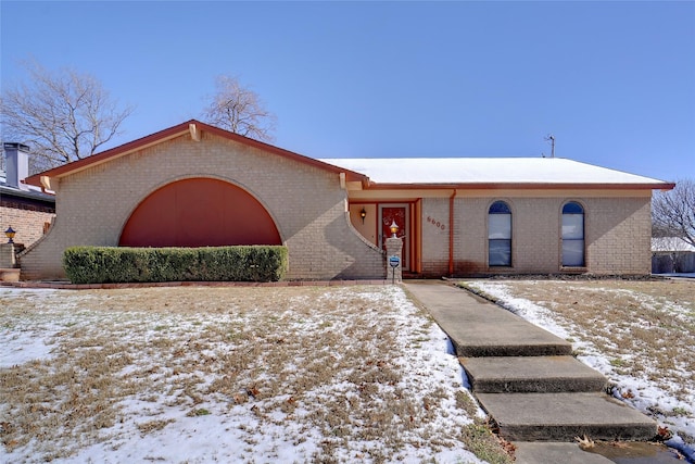 view of single story home