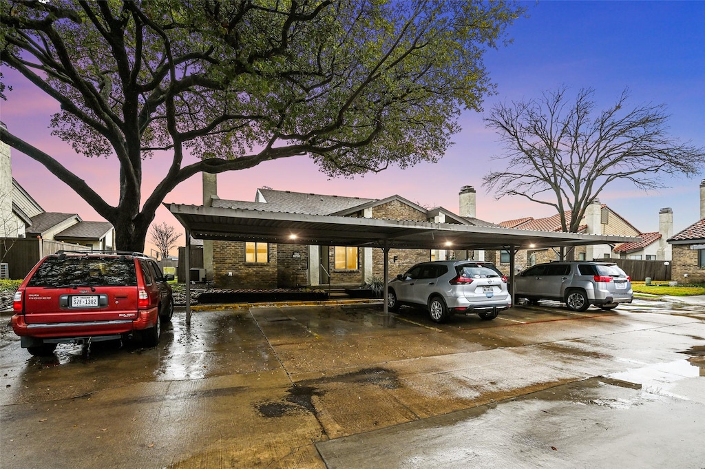 view of front of house featuring a carport