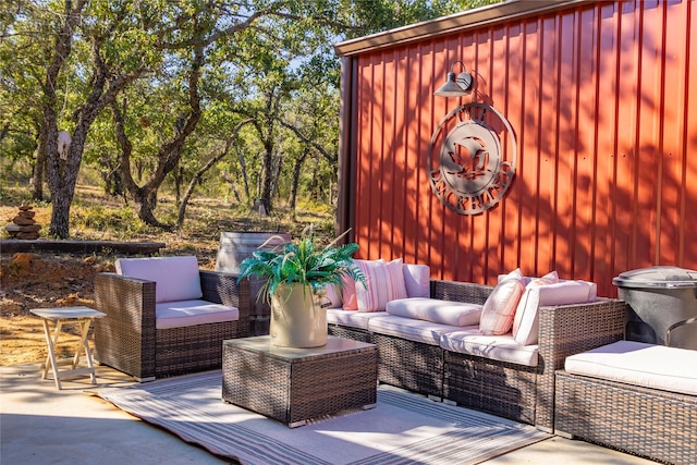 view of patio / terrace with an outdoor living space