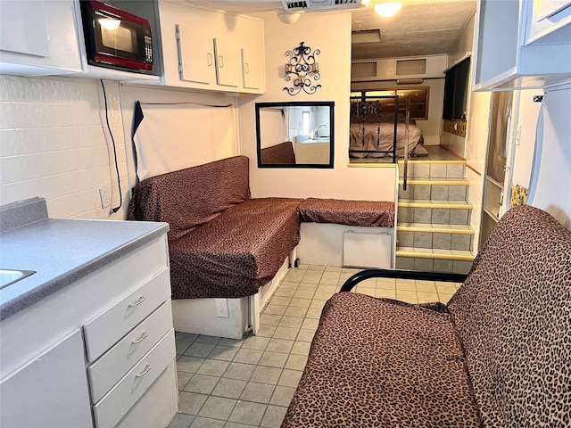 view of tiled living room