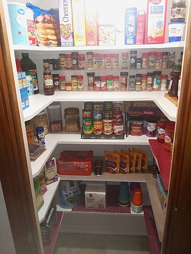 view of pantry