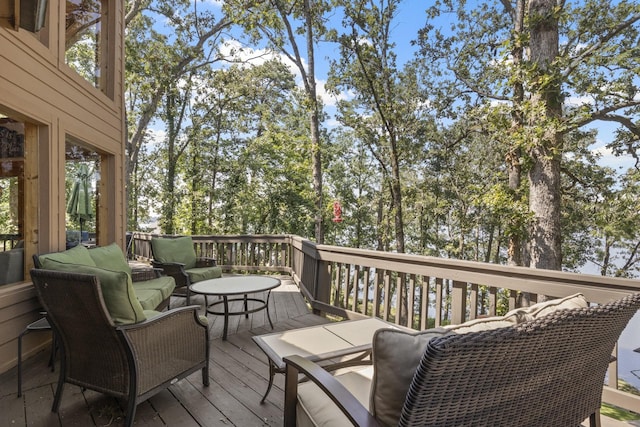 view of wooden deck