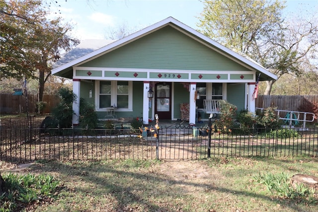 view of front of home with a porch