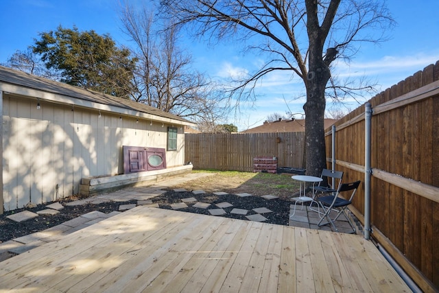 view of wooden deck