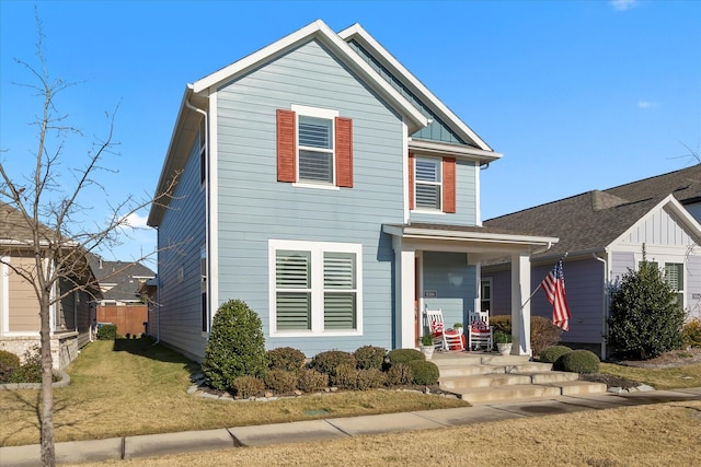 view of front of home featuring a porch