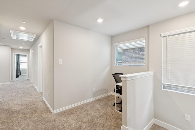 view of carpeted office