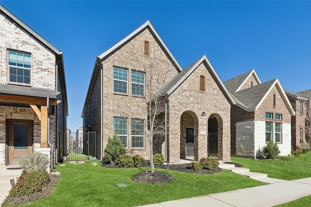 view of front of property with a front yard