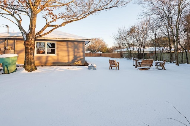 view of snowy yard