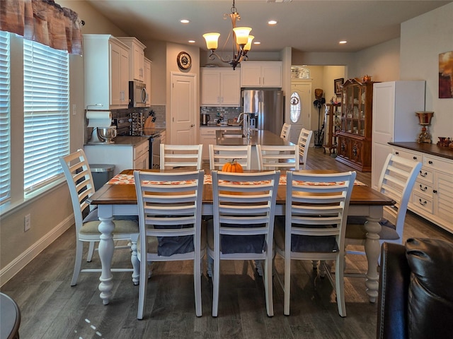 kitchen featuring backsplash, white cabinets, pendant lighting, and appliances with stainless steel finishes