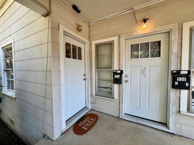 view of doorway to property