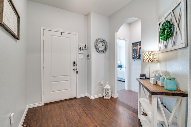 entryway featuring dark hardwood / wood-style floors