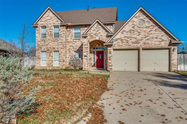 view of property featuring a garage