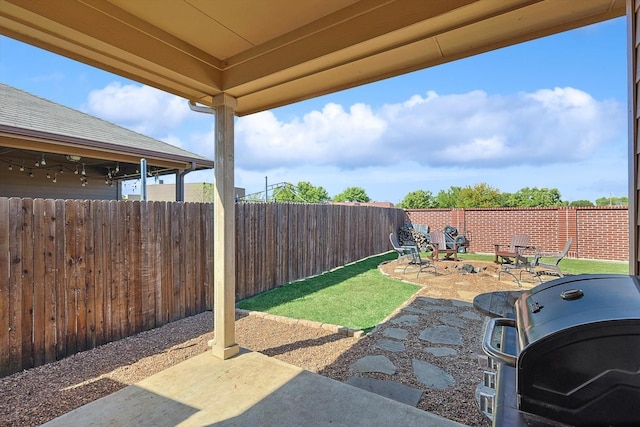 view of patio / terrace featuring grilling area