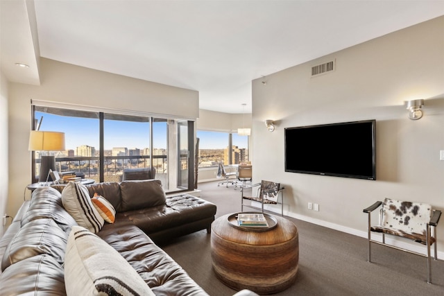 view of carpeted living room