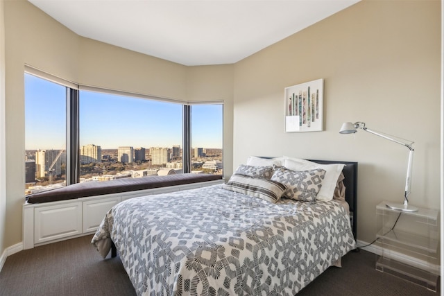 view of carpeted bedroom