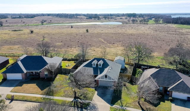 drone / aerial view featuring a rural view