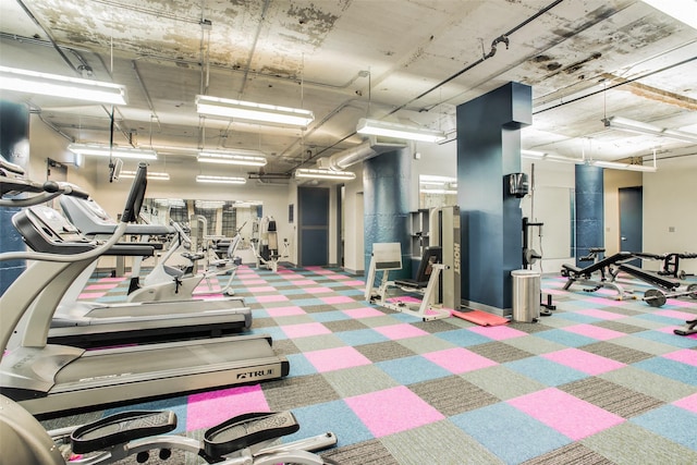 view of exercise room