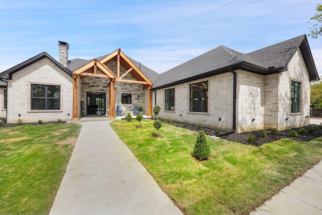 view of front of house with a front yard