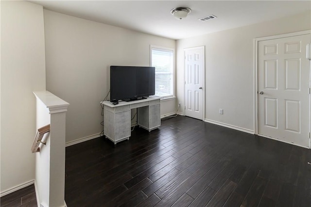 interior space featuring dark hardwood / wood-style flooring