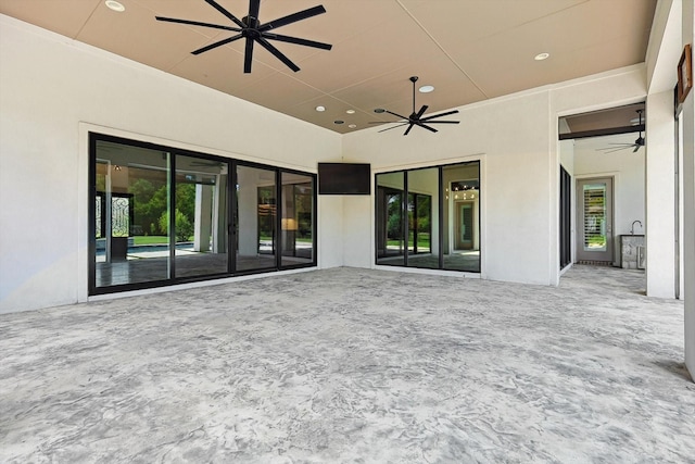 view of patio / terrace with ceiling fan