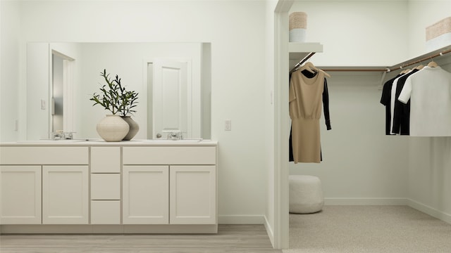 spacious closet with sink