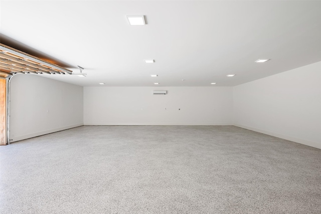 empty room featuring a wall unit AC